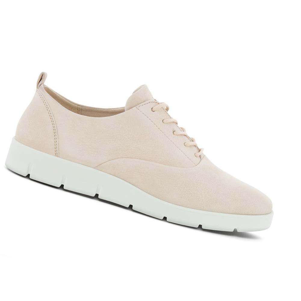 Women\'s Ecco Bella Laced Casual Shoes Beige | Canada 58UZG